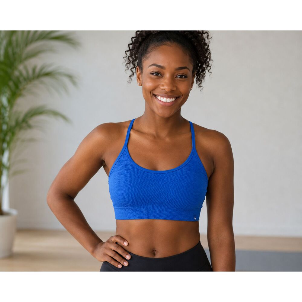 JoyLab Royal Blue Ribbed Sports Bra